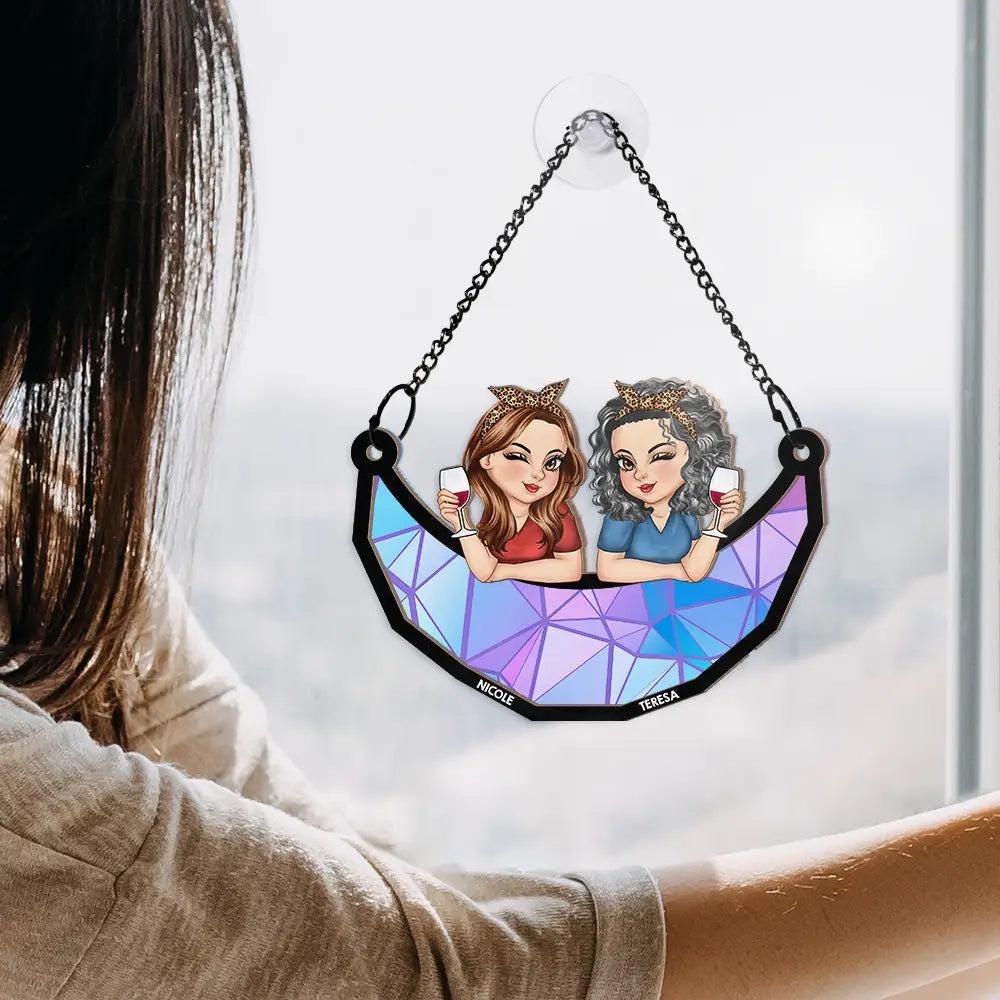 Personalised Besties Sisters Together Suncatcher - Image 2