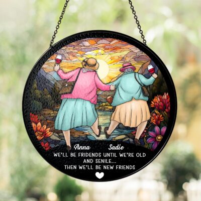 Personalised Funny Friends Birthday Suncatcher