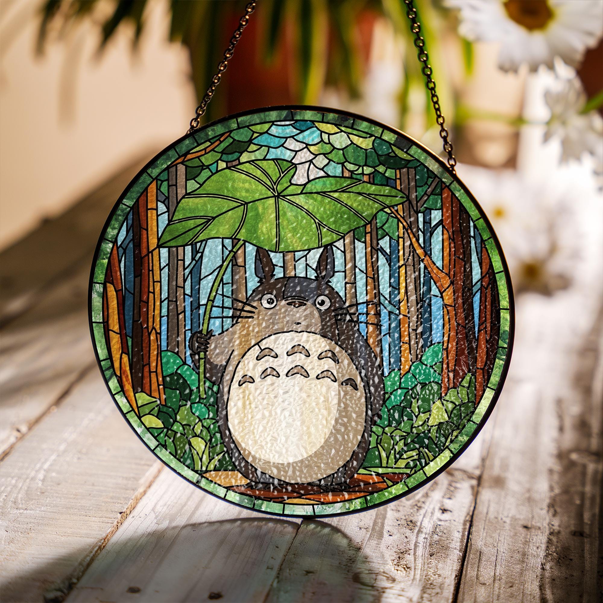 Totoro Anime Acrylic Glass Suncatcher - Image 3