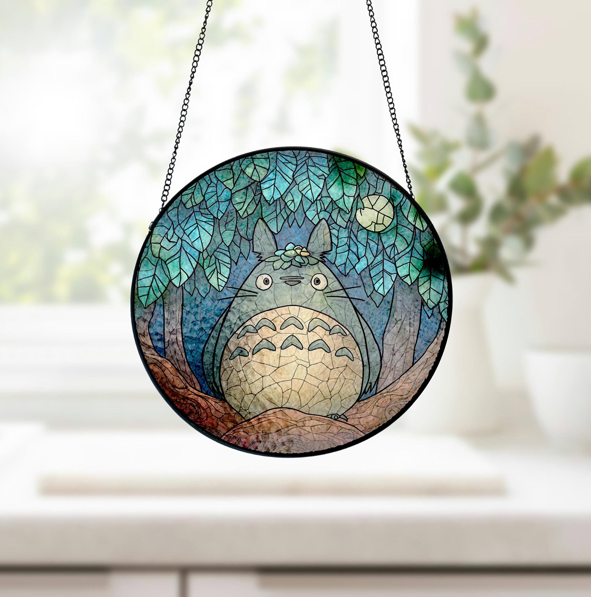 Totoro Anime Fan Glass Suncatcher - Image 2