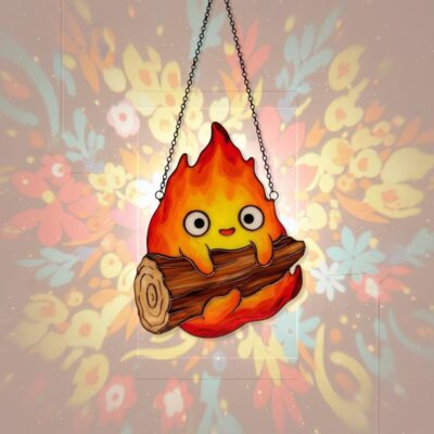 Calcifer Moving Castle Anime Suncatcher
