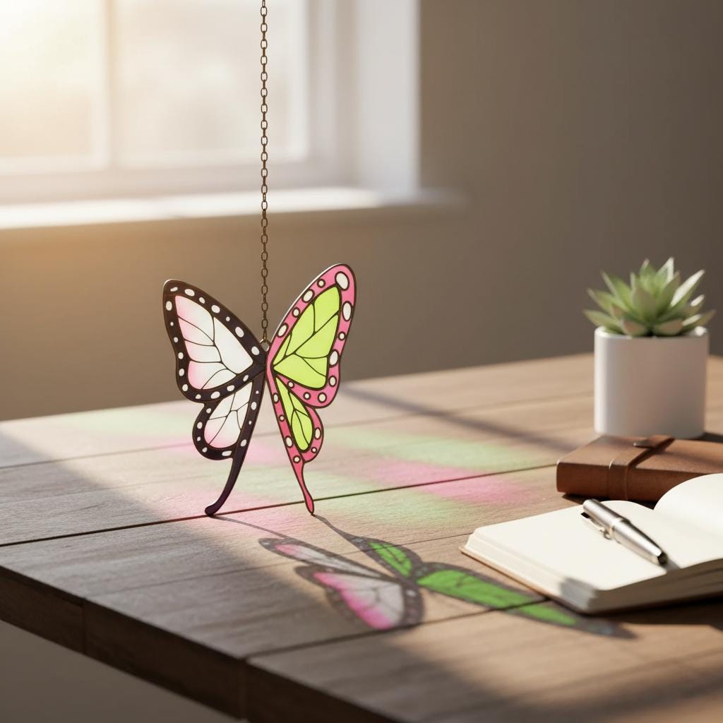 Kanao Butterfly Hairpin Resin Suncatcher - Image 2