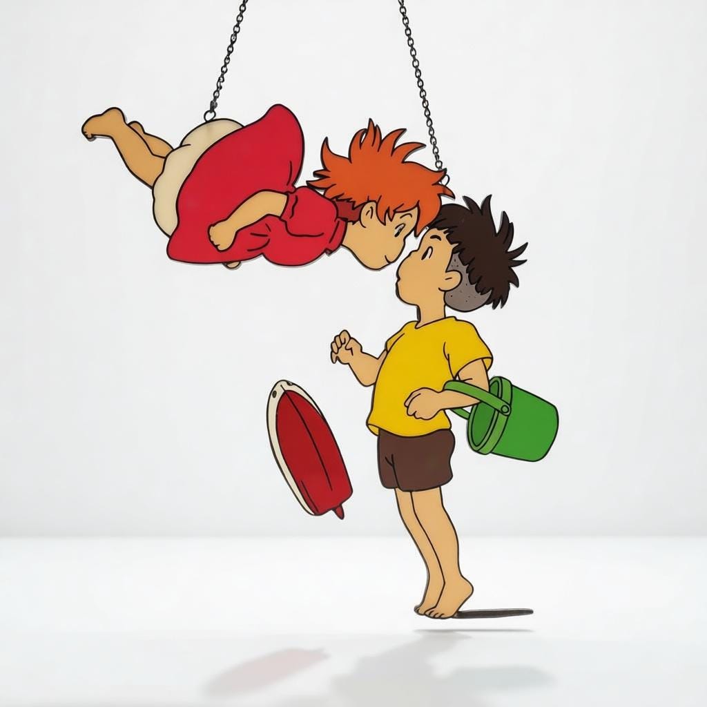 Ponyo Sosuke Kiss Resin Suncatcher - Image 4
