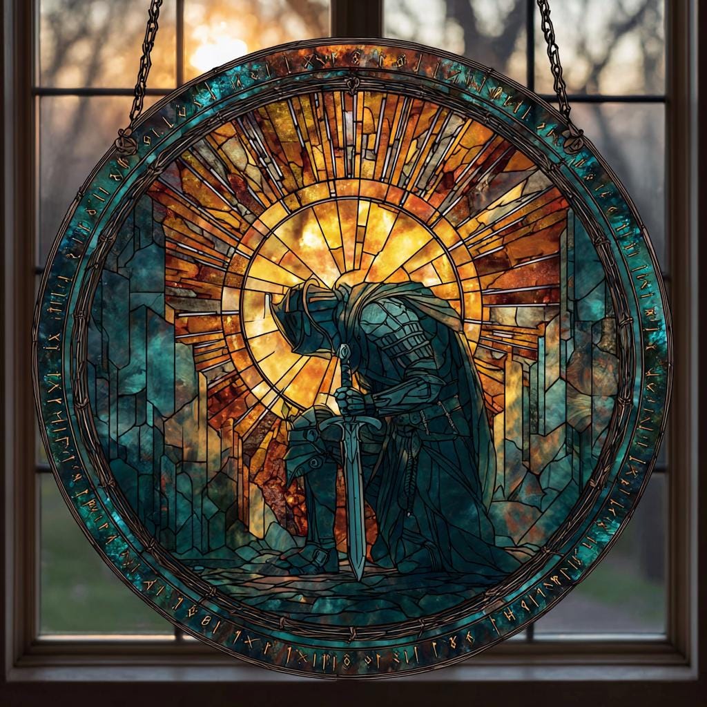 Dark Fantasy Game Abyss Knight Suncatcher - Image 2