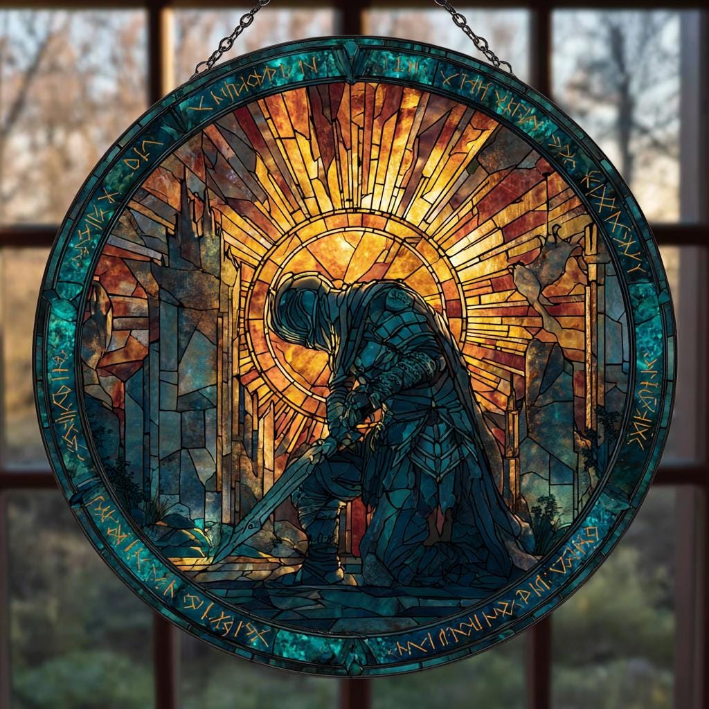Dark Fantasy Game Abyss Knight Suncatcher - Image 3