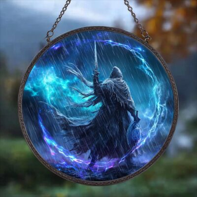 Dark Fantasy Game Night Warrior Suncatcher