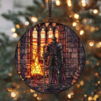 Dark Fantasy Game Bonfire Acrylic Suncatcher