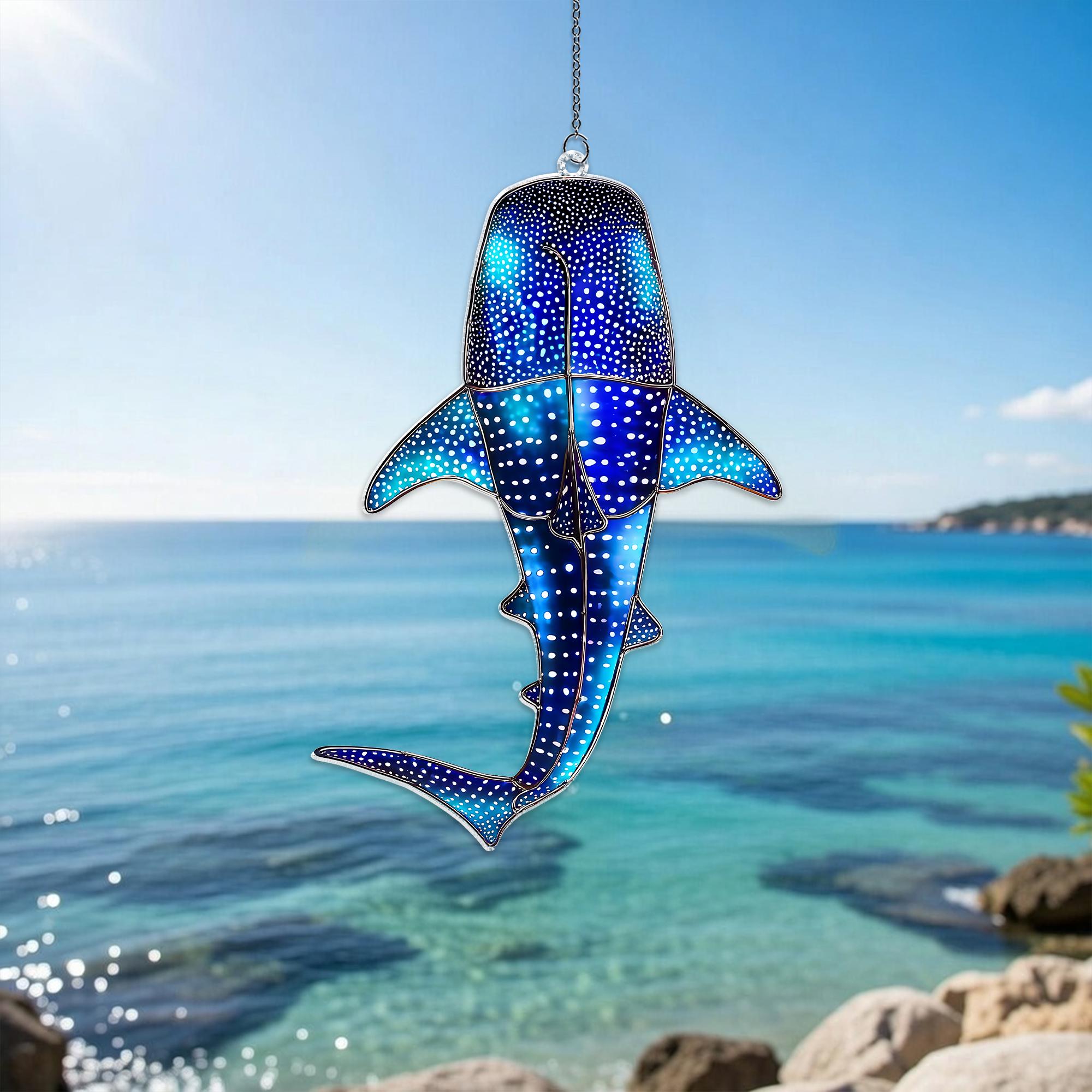 Whale Shark Iridescent Ocean Suncatcher - Image 2