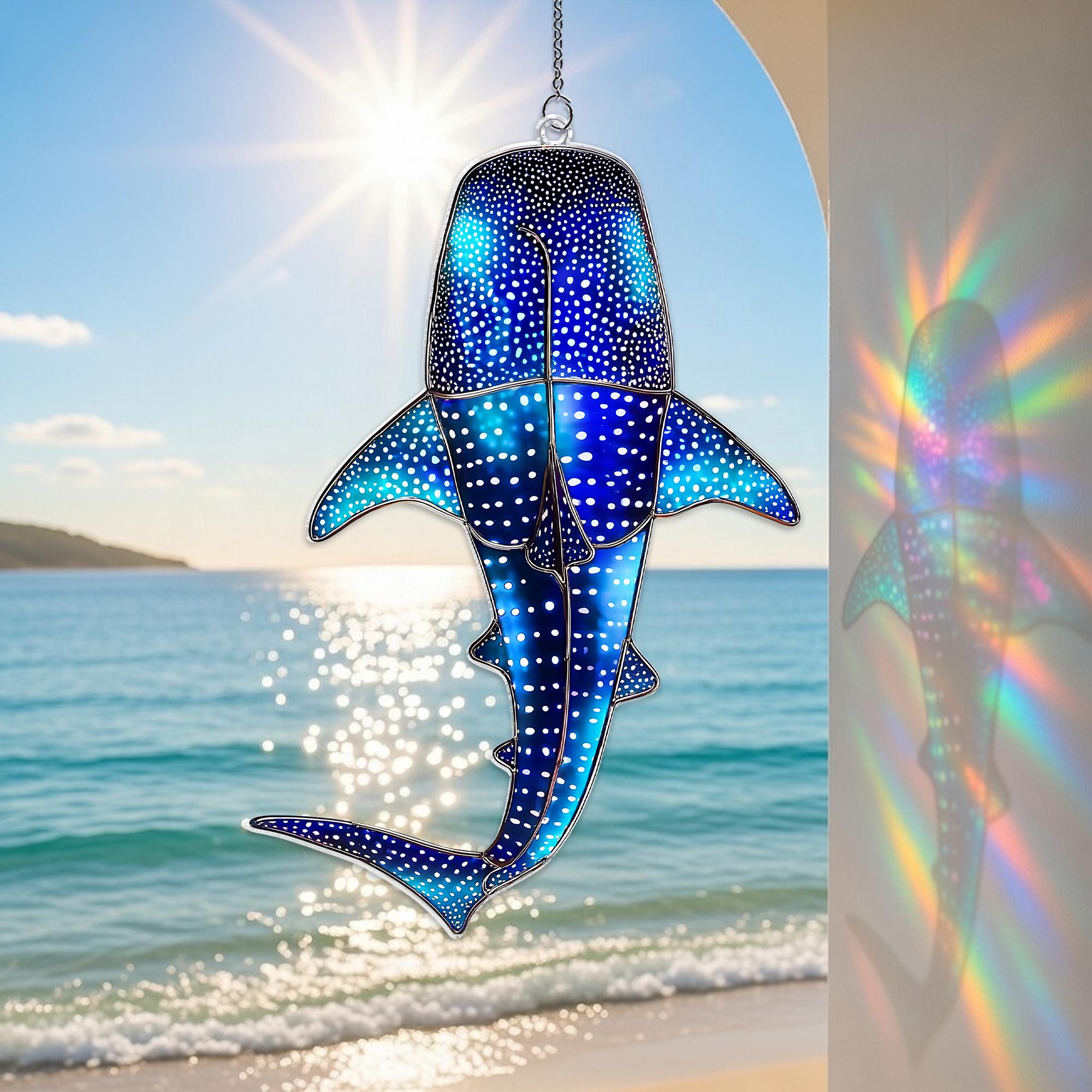 Whale Shark Iridescent Ocean Suncatcher