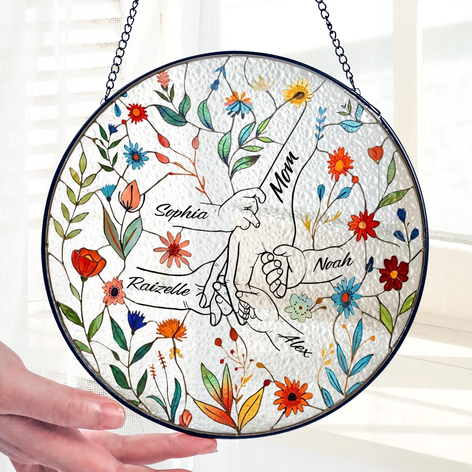 Family Mom Hands Custom Suncatcher - Image 2
