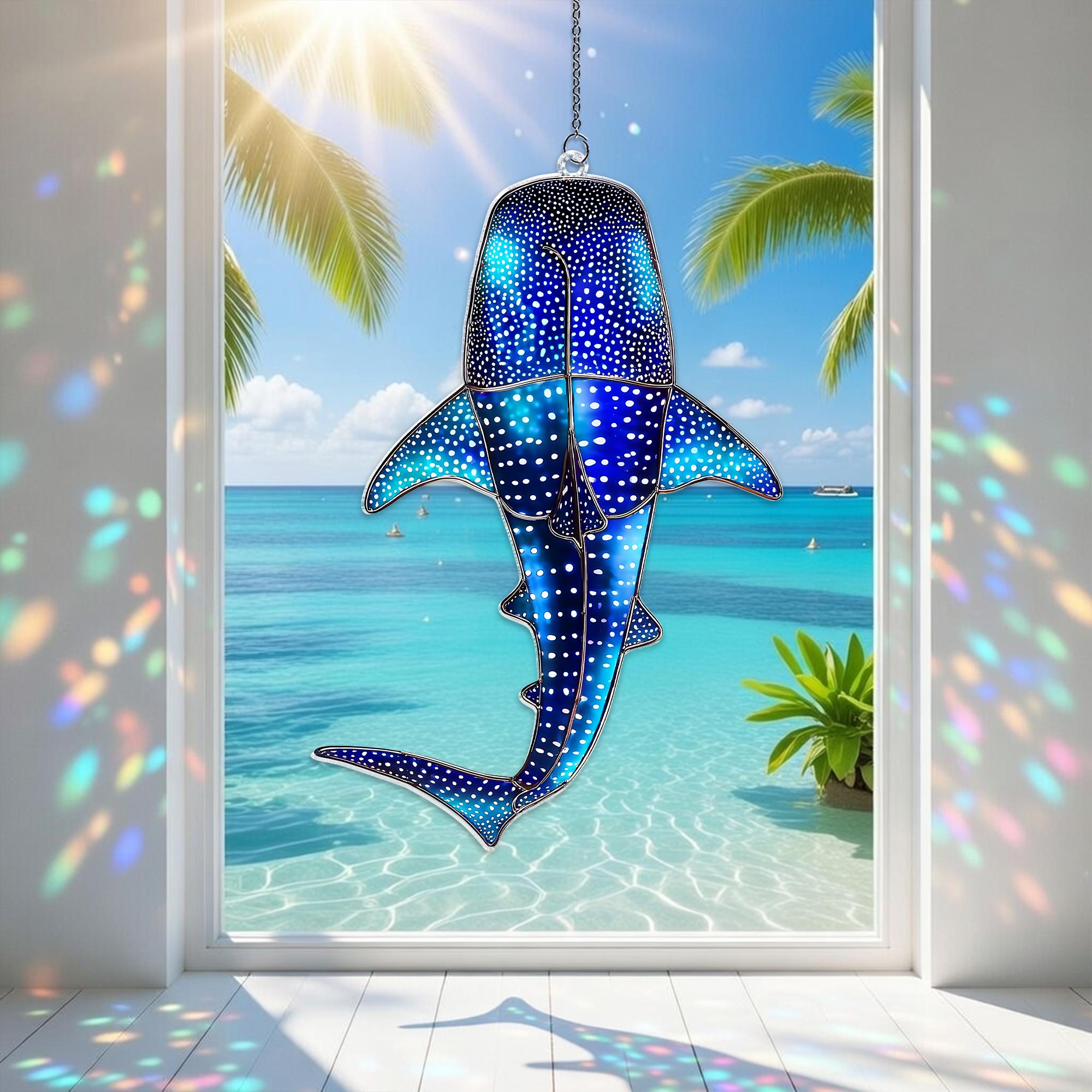 Whale Shark Iridescent Ocean Suncatcher - Image 4
