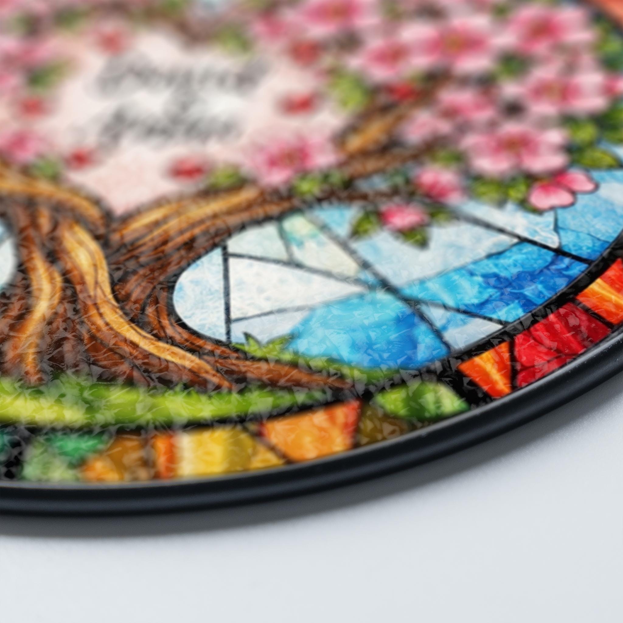 Couple Heart Tree Anniversary Custom Suncatcher - Image 3