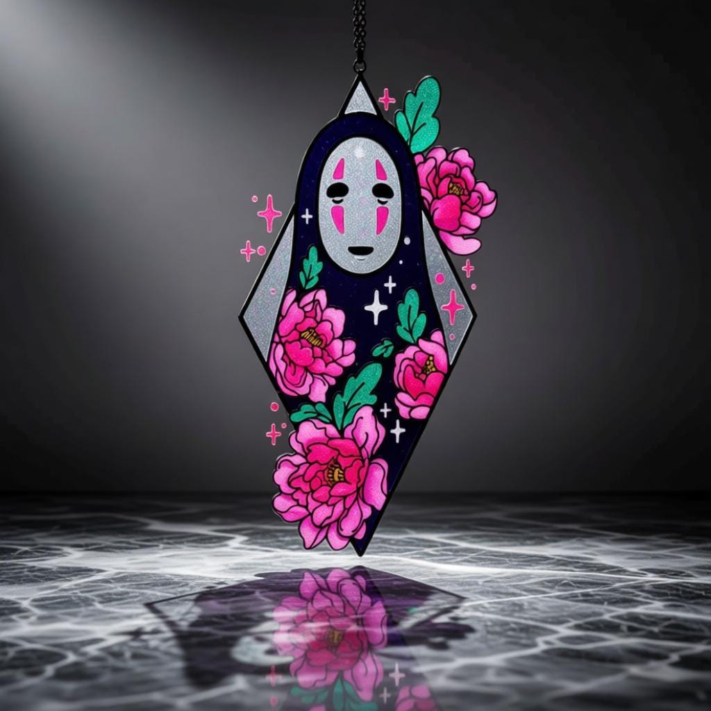 No-Face Anime Resin Glass Suncatcher - Image 3