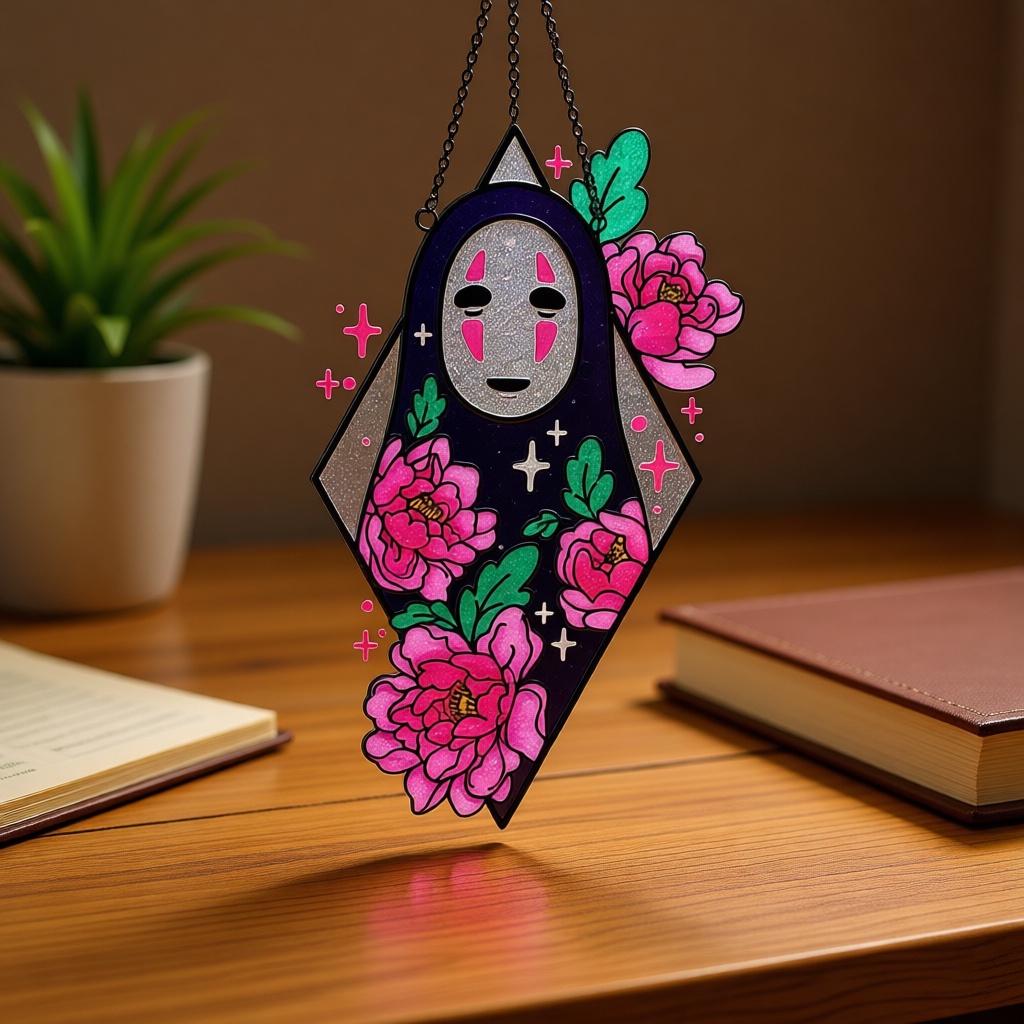 No-Face Anime Resin Glass Suncatcher - Image 2