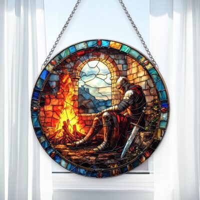 Dark Fantasy Game Personalised Knight Suncatcher