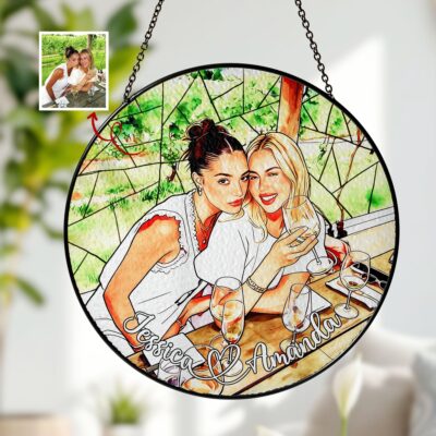 Personalised Friends Friendship Glass Suncatcher