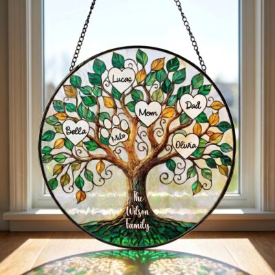 Family Tree Of Life Custom Suncatcher