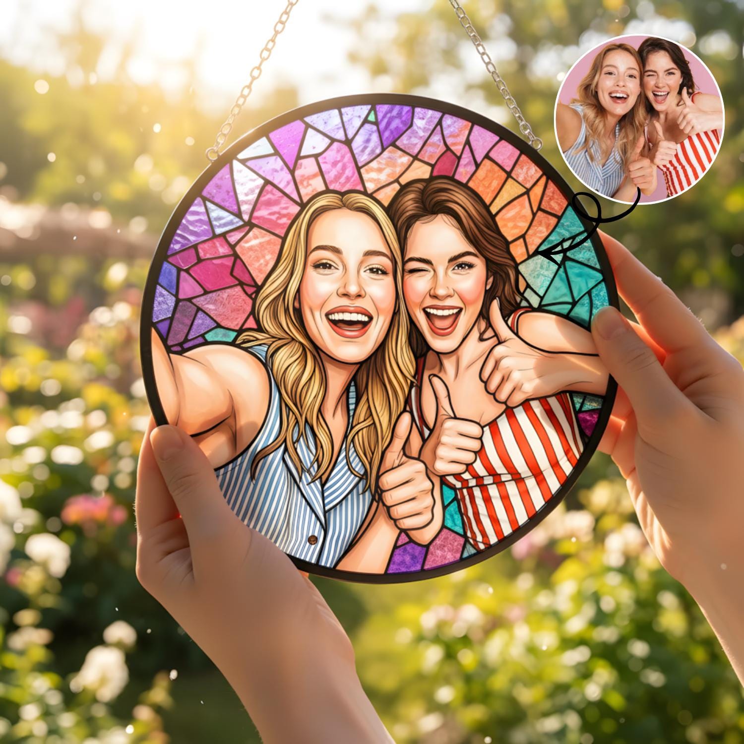 Personalised Custom Photo Glass Suncatcher - Image 2