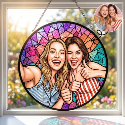 Personalised Custom Photo Glass Suncatcher