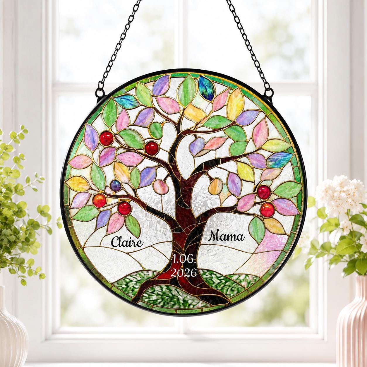 Family New Mom Custom Suncatcher