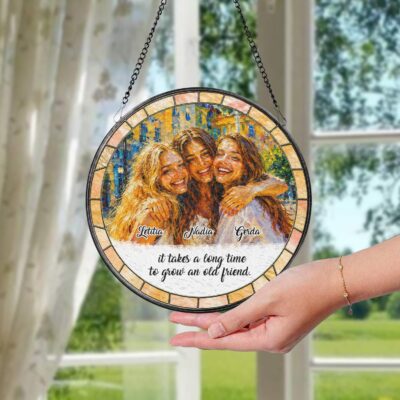 Personalised Friendship Stained Glass Suncatcher