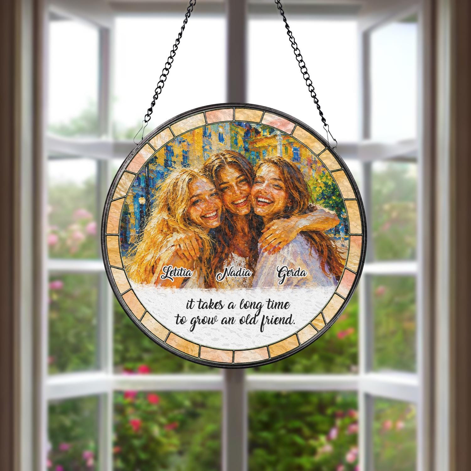 Personalised Friendship Stained Glass Suncatcher - Image 3