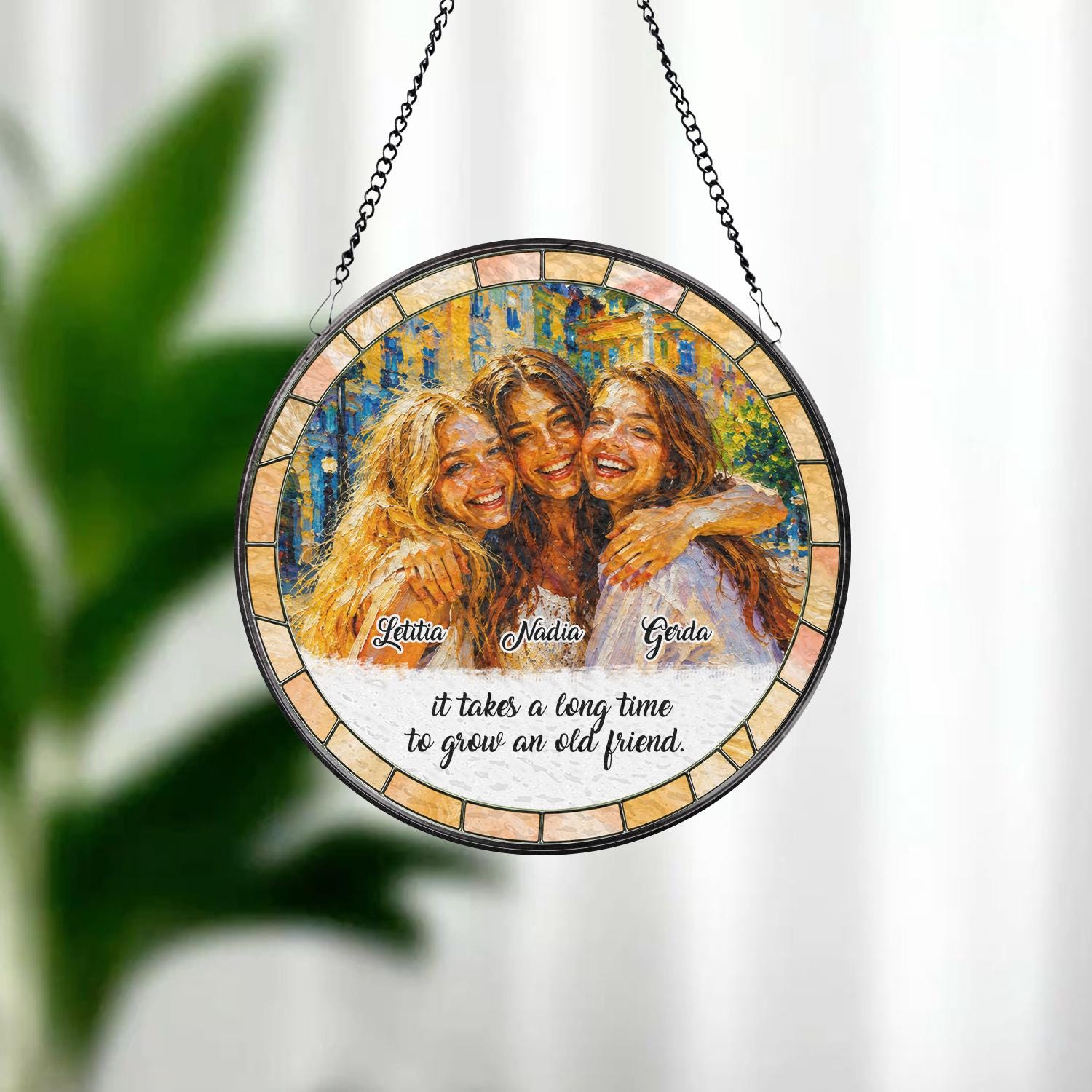 Personalised Friendship Stained Glass Suncatcher - Image 4