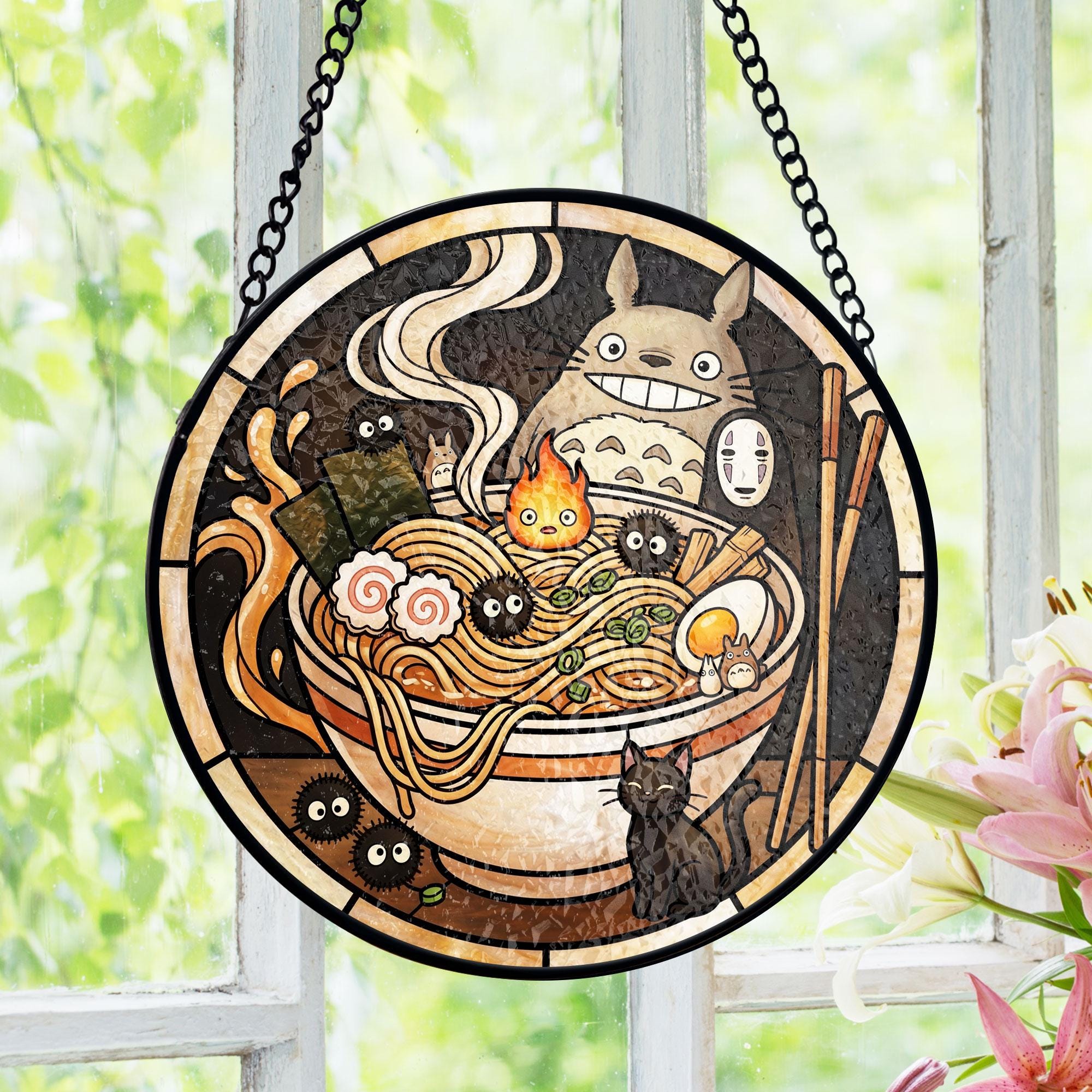 Anime Ramen Cat Spirit Suncatcher