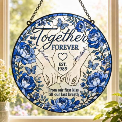 Anniversary Romantic Pinky Swear Custom Suncatcher