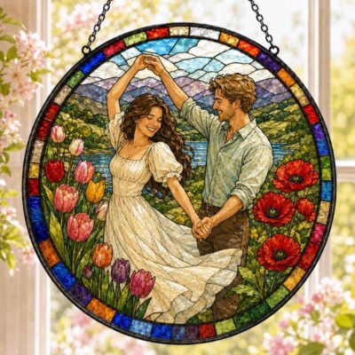 Boyfriend Girlfriend Anniversary Custom Suncatcher