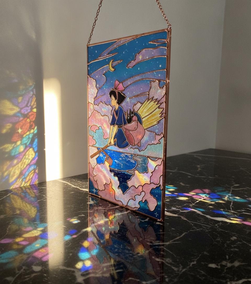 Kiki Delivery Anime Glass Suncatcher - Image 4