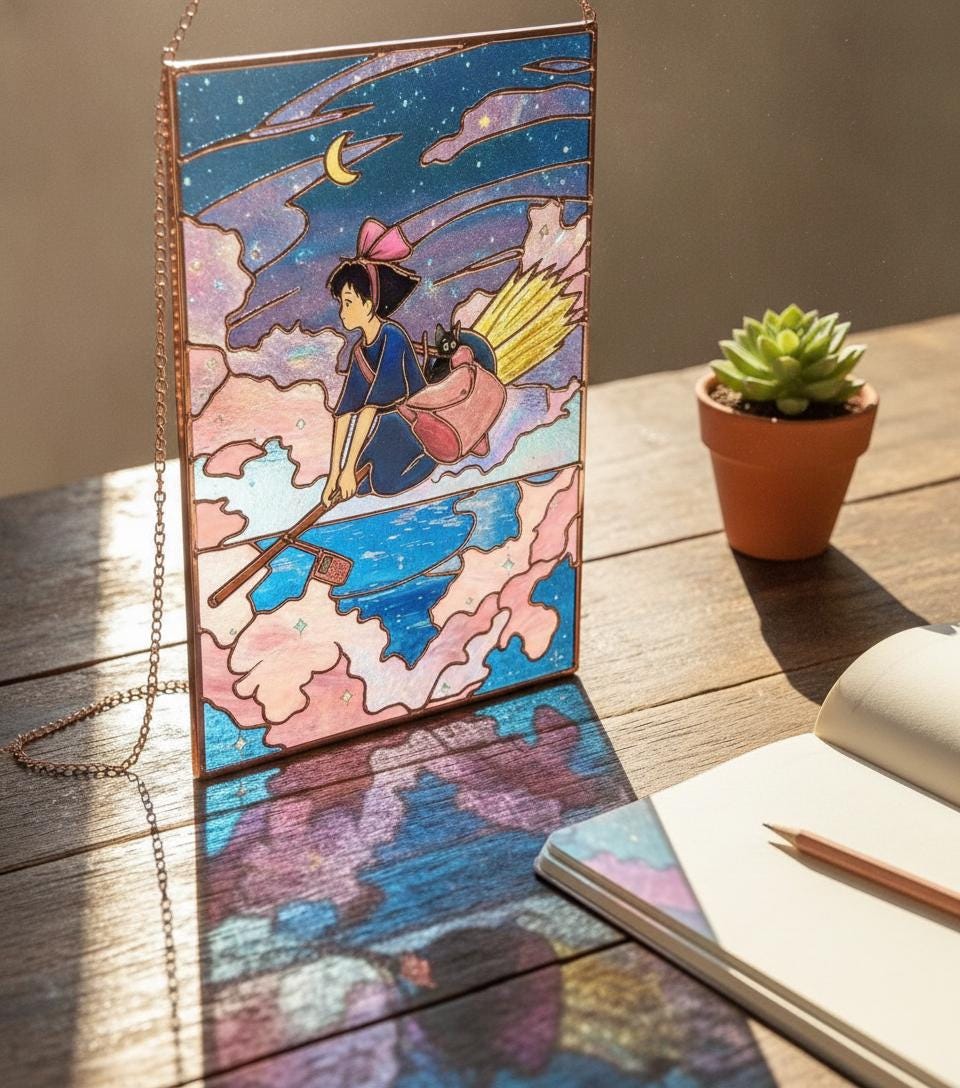 Kiki Delivery Anime Glass Suncatcher - Image 5