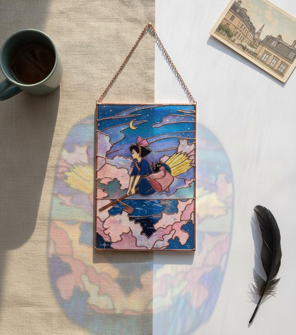 Kiki Delivery Anime Glass Suncatcher - Image 2