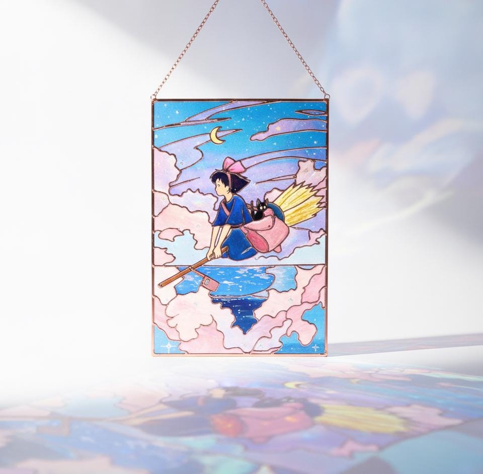 Kiki Delivery Anime Glass Suncatcher - Image 3