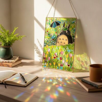 Studio Ghibli Totoro Glass Suncatcher