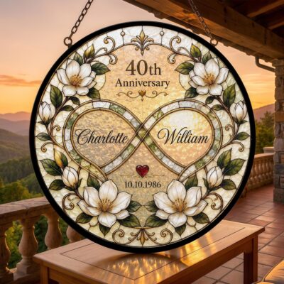 Anniversary Heartfelt Love Keepsake Custom Suncatcher
