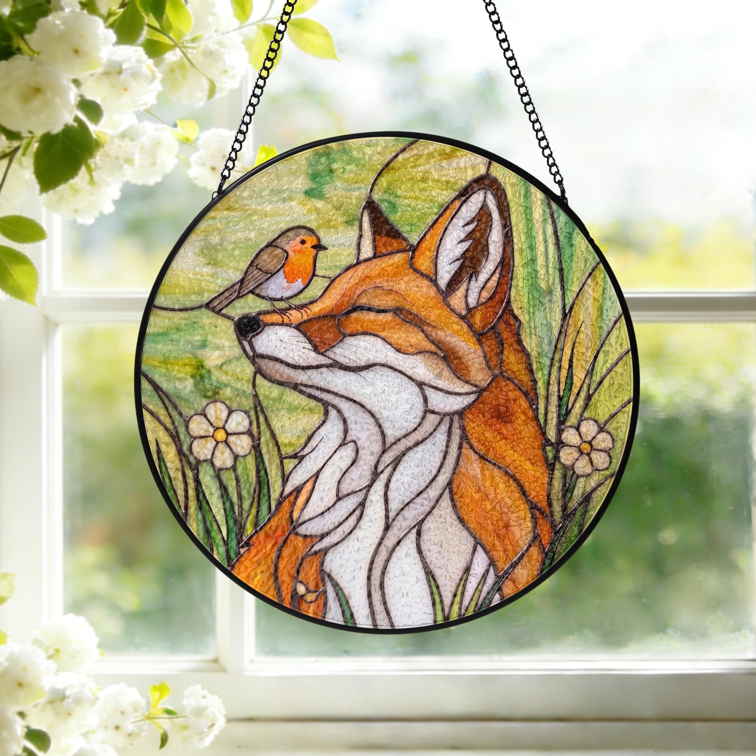Fox Robin Bird Wildlife Suncatcher - Image 4