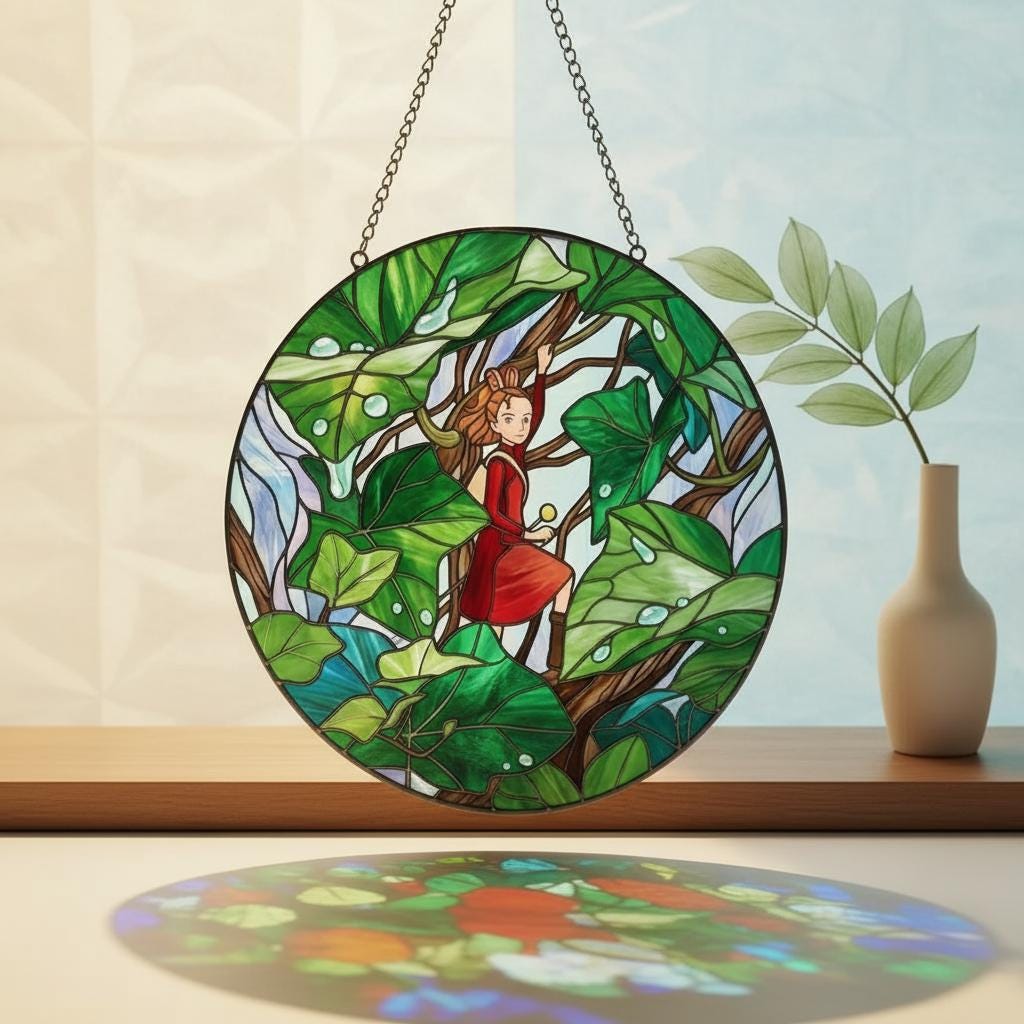 Arrietty Anime Girl Forest Suncatcher