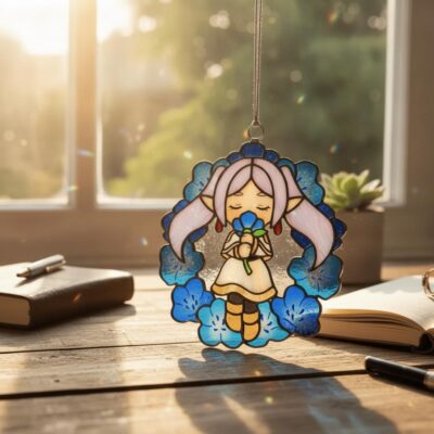 Frieren Flower Anime Window Suncatcher