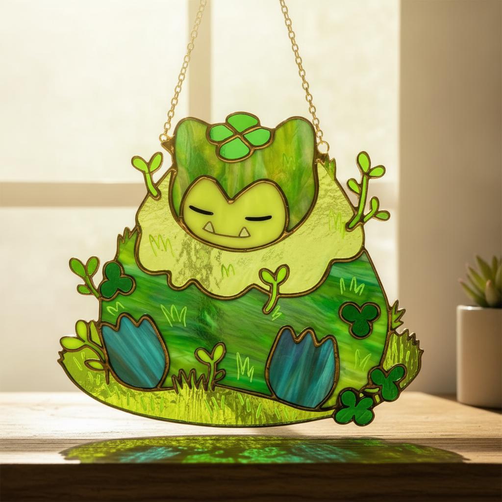 Snorlax Green Nature Resin Suncatcher - Image 4