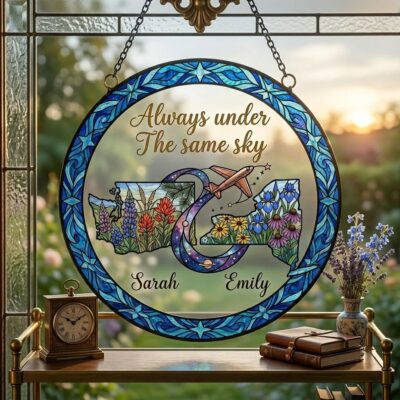 Personalised Long Distance Friendship Suncatcher