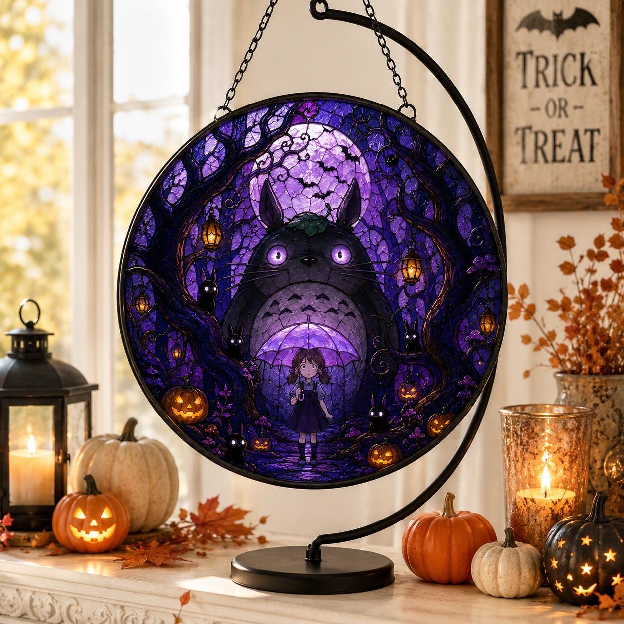 Totoro Halloween Spooky Anime Suncatcher - Image 4