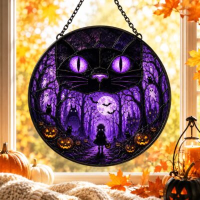 Totoro Halloween Funny Spooky Suncatcher