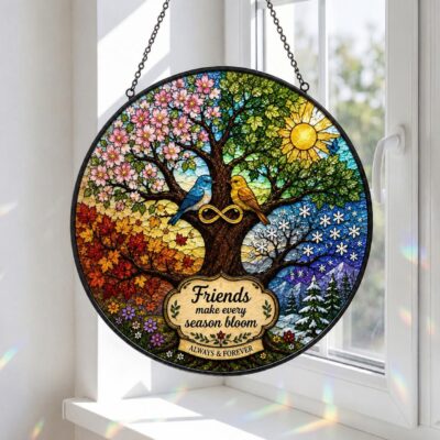 Friendship Four Seasons Tree Suncatcher