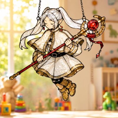 Frieren Fantasy Elf Acrylic Suncatcher