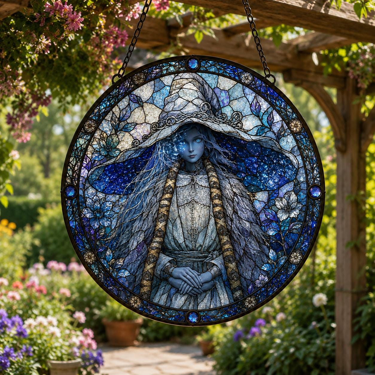 Dark Fantasy Game Gothic Sorceress Suncatcher - Image 2