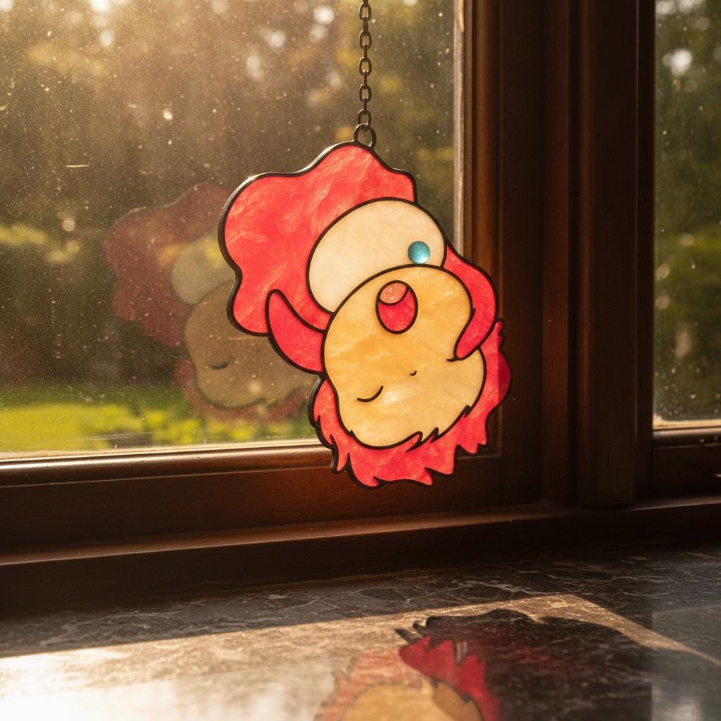 Ponyo Sleeping Anime Glass Suncatcher - Image 4