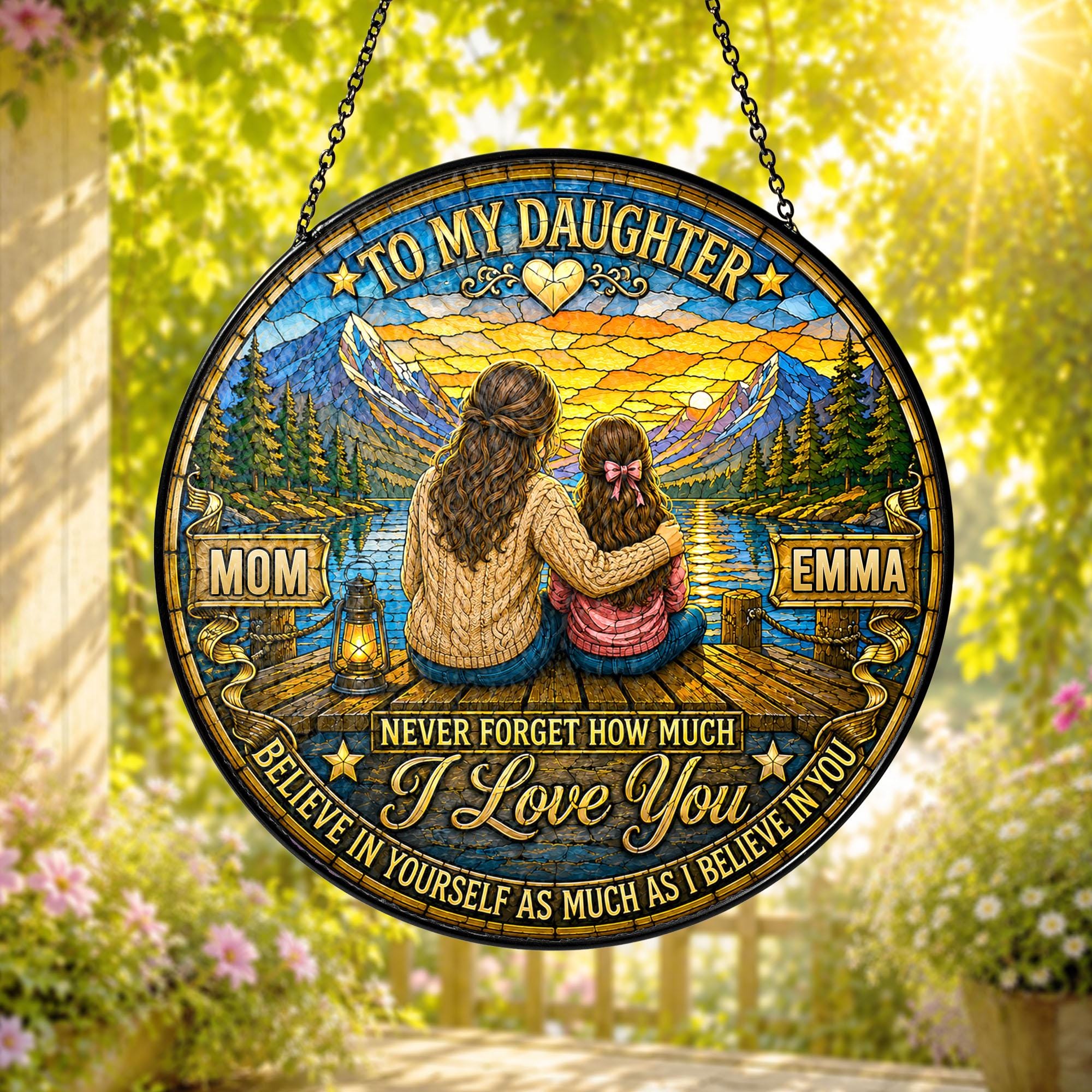 Family Daughter Keepsake Custom Suncatcher