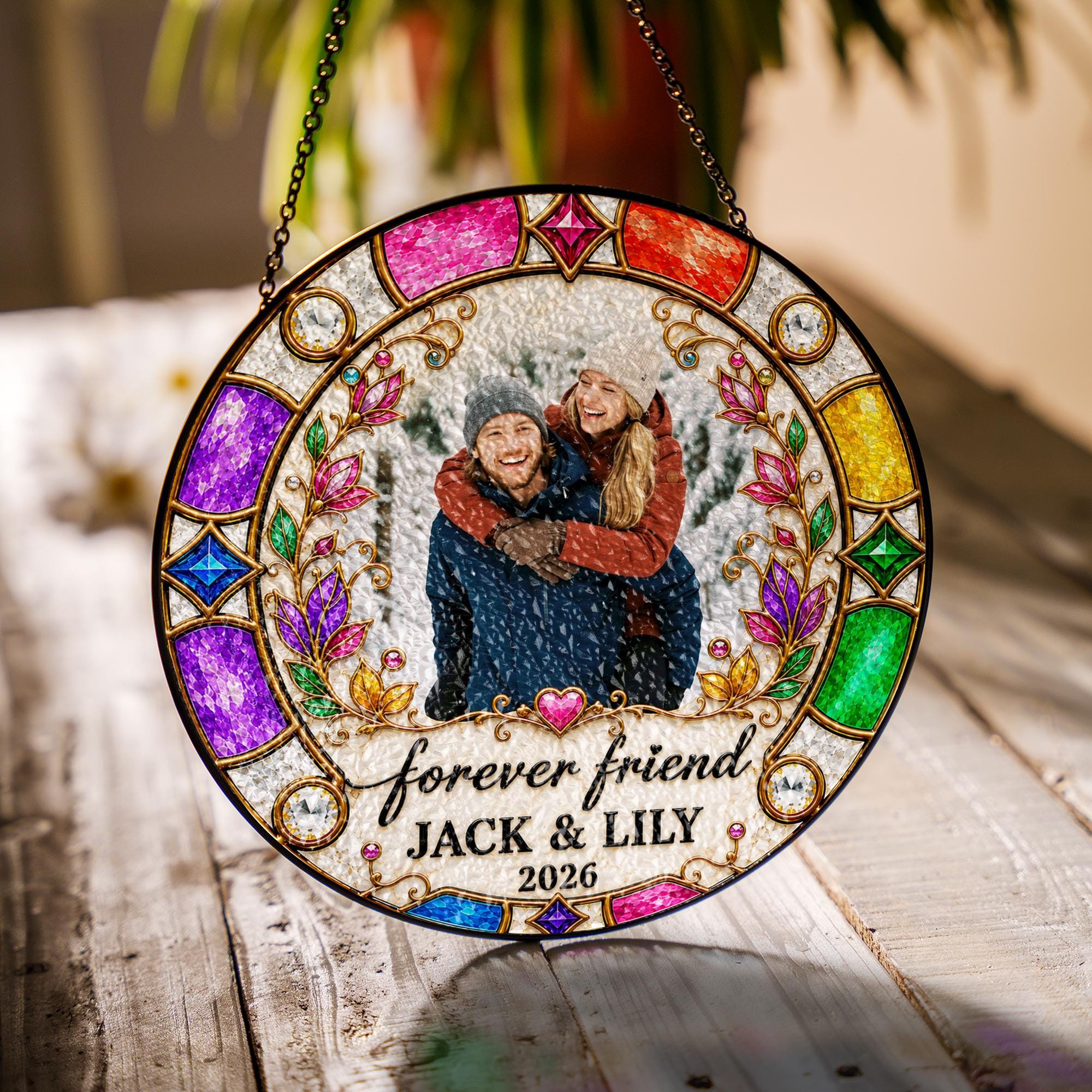 Personalised Friend Photo Friendship Suncatcher - Image 2