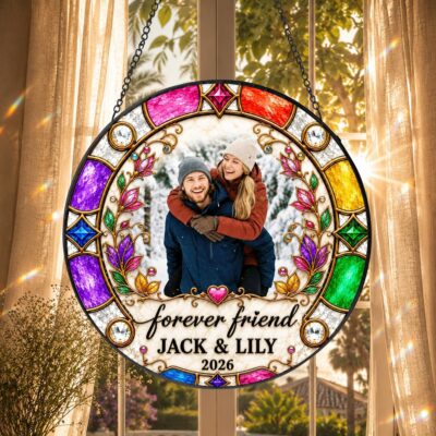 Personalised Friend Photo Friendship Suncatcher